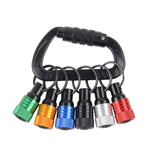 Perkins Builder Brothers PRO 6-Piece Quick-Change Screwdriver Carabiner Bit Holder Set