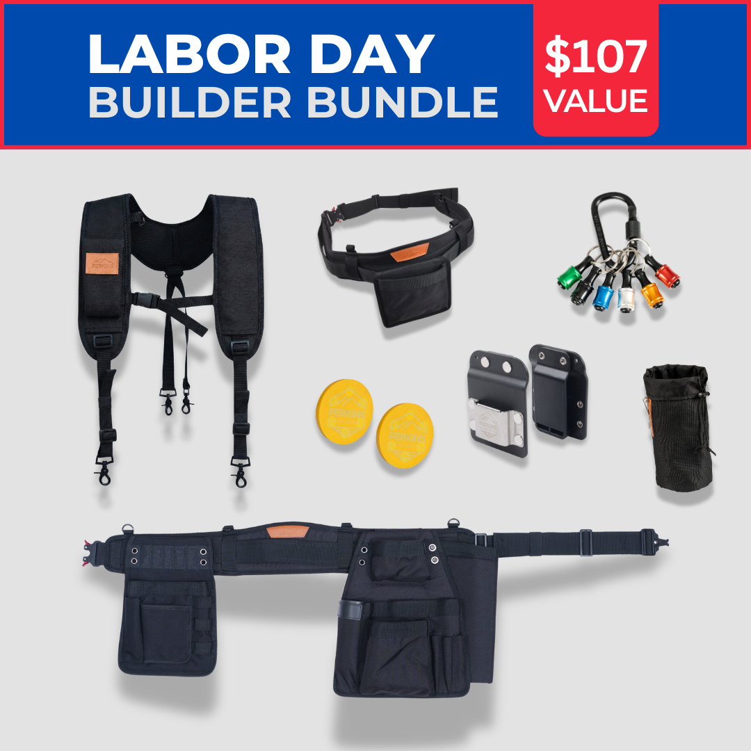 Perkins Builder Belt — Labor Day (Tool Belt Set + 5 Accessories)