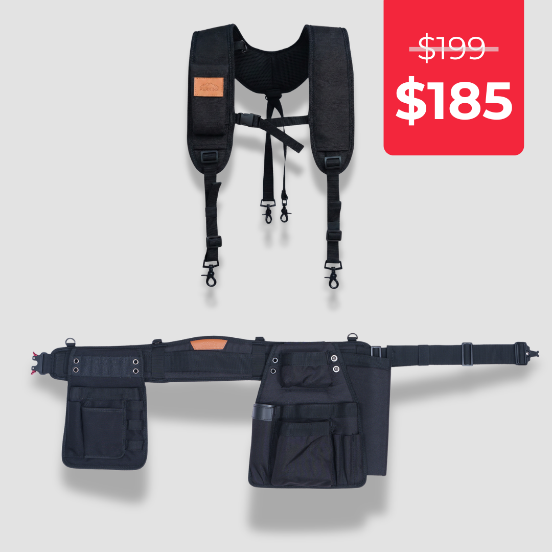 Perkins Builder Belt — Labor Day (Tool Belt Set + 5 Accessories)