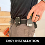 Perkins Builder Brothers Clip-On Tool Belt Tape Holder For Tape Measure, Utility Knife, and Flashlight