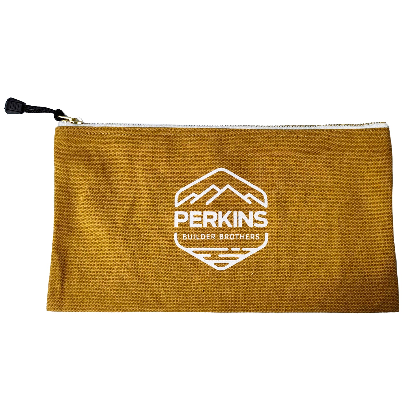 Perkins Builder Brothers Canvas Tool Pouch Zipper Bag, 3-Pack, Black/Brown/Grey
