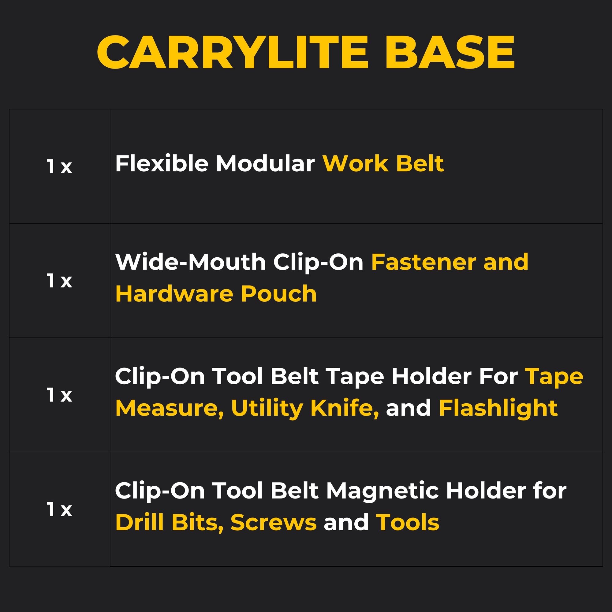 CarryLite Base Tool System - Perkins Builder Brothers