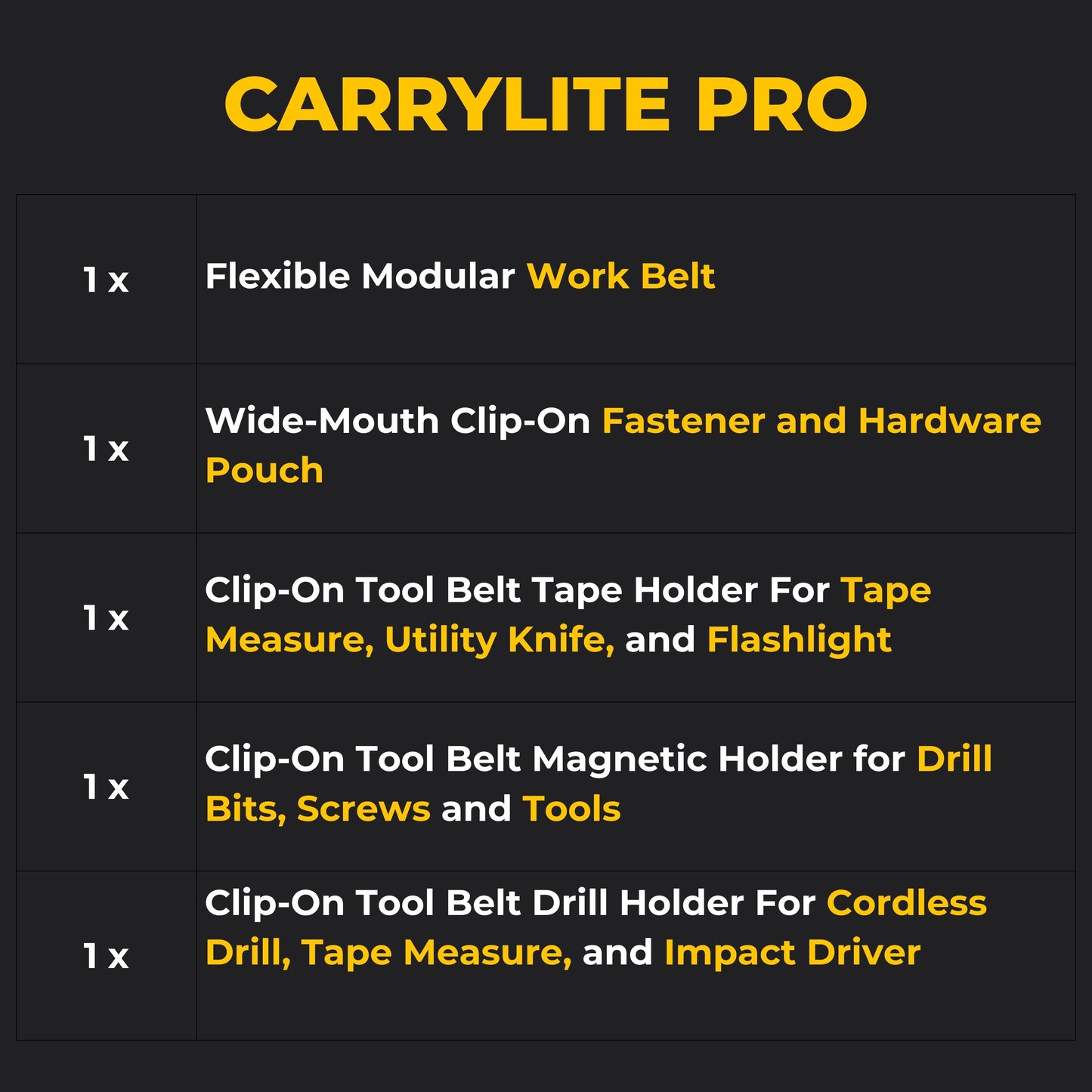 CarryLite Pro Tool System - Perkins Builder Brothers