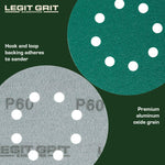 Legit Grit 5 inch Sand paper Disc, 8 - Hole - Perkins Builder Brothers
