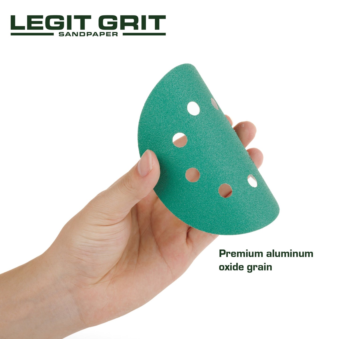 Legit Grit 5 inch Sand paper Disc, 8 - Hole - Perkins Builder Brothers