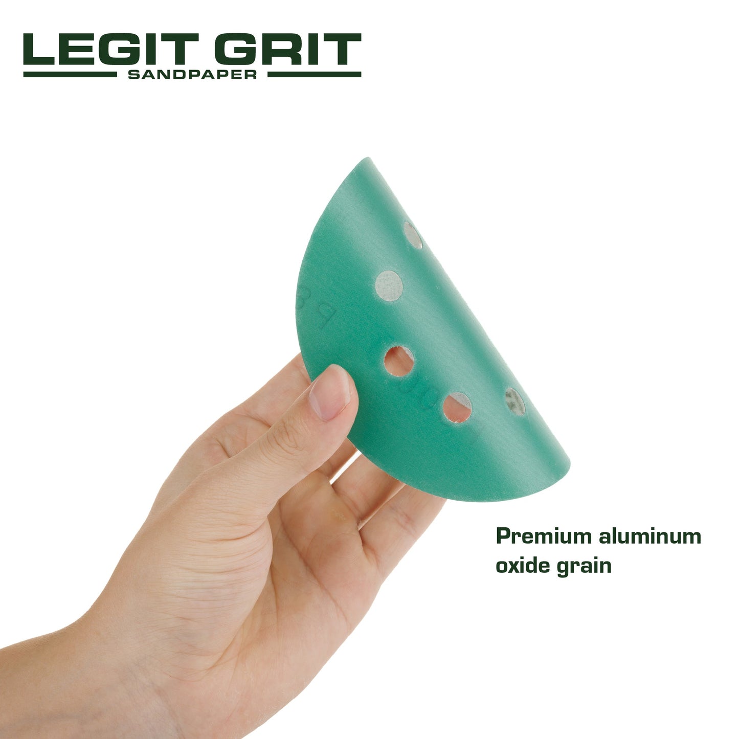 Legit Grit 5 inch Sand paper Disc, 8 - Hole - Perkins Builder Brothers