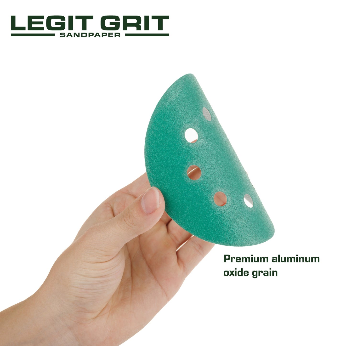 Legit Grit 5 inch Sand paper Disc, 8 - Hole - Perkins Builder Brothers