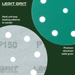 Legit Grit 5 inch Sand paper Disc, 9 - Hole - Perkins Builder Brothers