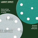 Legit Grit 5 inch Sand paper Disc, 9 - Hole - Perkins Builder Brothers