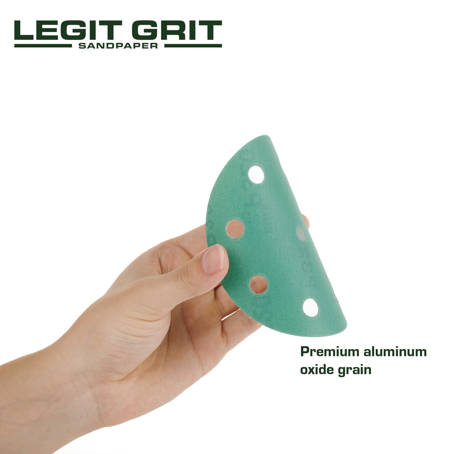 Legit Grit 5 inch Sand paper Disc, 9 - Hole - Perkins Builder Brothers
