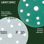 Legit Grit 6 inch Sand paper Disc, 15 - Hole - Perkins Builder Brothers
