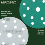 Legit Grit 6 inch Sand paper Disc, 15 - Hole - Perkins Builder Brothers