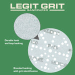 Legit Grit 6 inch Sand paper Disc, 49 - Hole - Perkins Builder Brothers