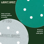 Legit Grit 6 inch Sand paper Disc, 6 - Hole - Perkins Builder Brothers
