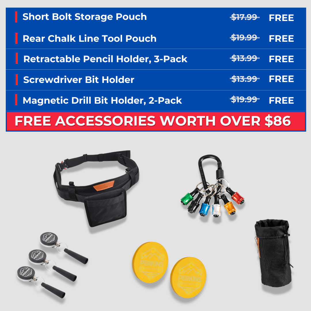 Perkins Builder Belt — 4th of July Bundle (Tool Belt Set + 5 Accessories) - Perkins Builder Brothers