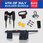 Perkins Builder Belt — 4th of July Bundle (Tool Belt Set + 5 Accessories) - Perkins Builder Brothers