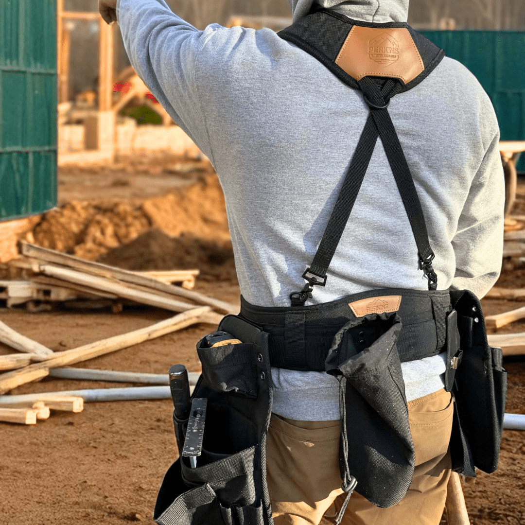 Perkins Builder Brothers 10 - 7/8 - Inch - Long Bolt Storage Pouch with Tool Belt Clip - On - Perkins Builder Brothers