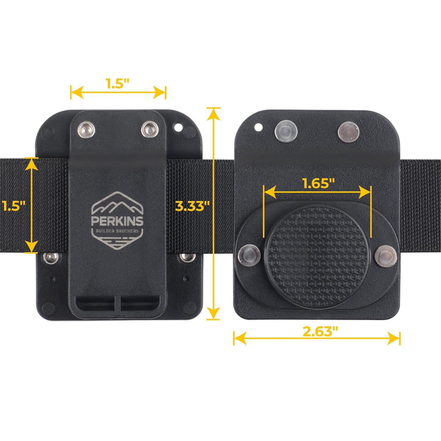 Perkins Builder Brothers Clip - On Tool Belt Magnetic Holder for Drill Bits, Screws and Tools - Perkins Builder Brothers