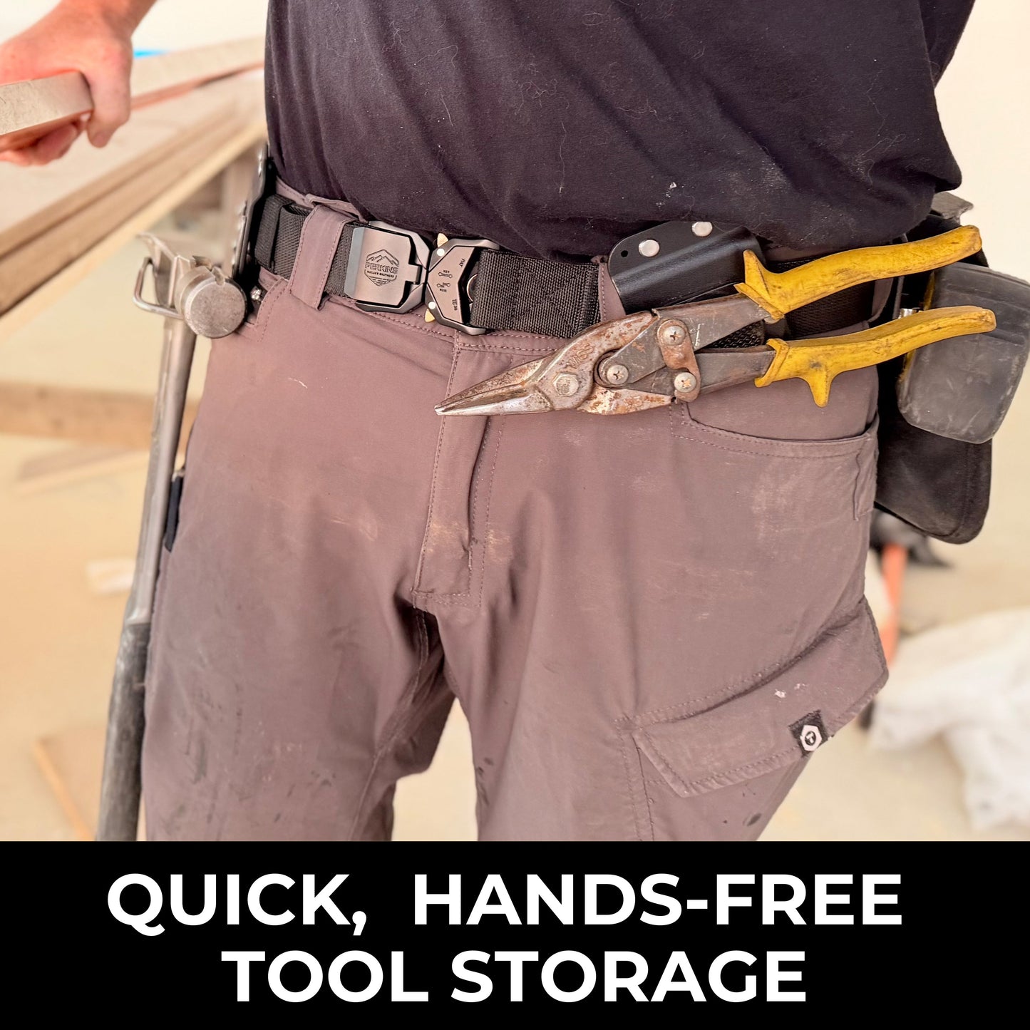 Perkins Builder Brothers Clip - On Tool Belt Magnetic Holder for Drill Bits, Screws and Tools - Perkins Builder Brothers