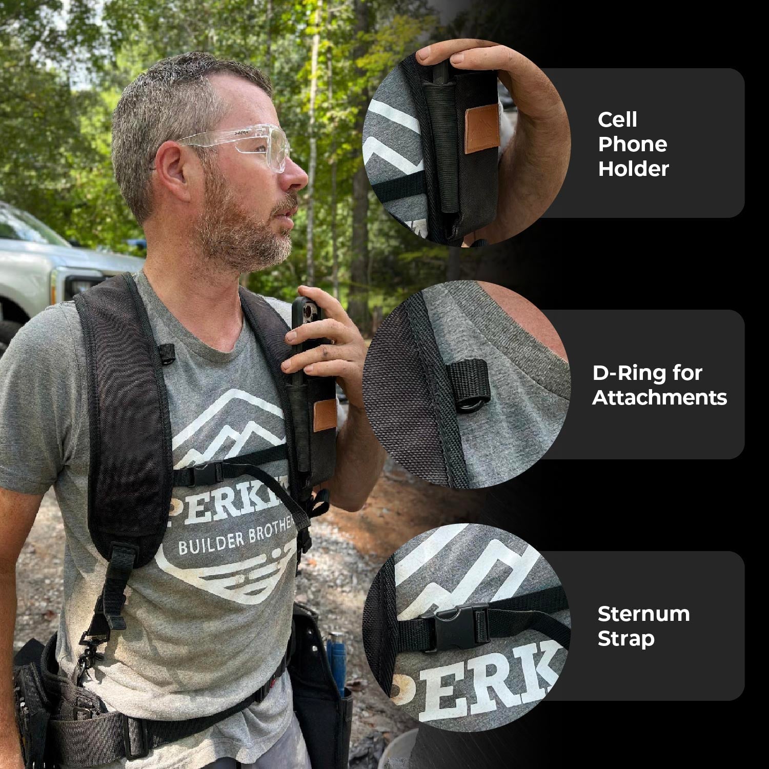 Perkins Builder Brothers Essential Tool Belt Suspenders - One Size - Perkins Builder Brothers