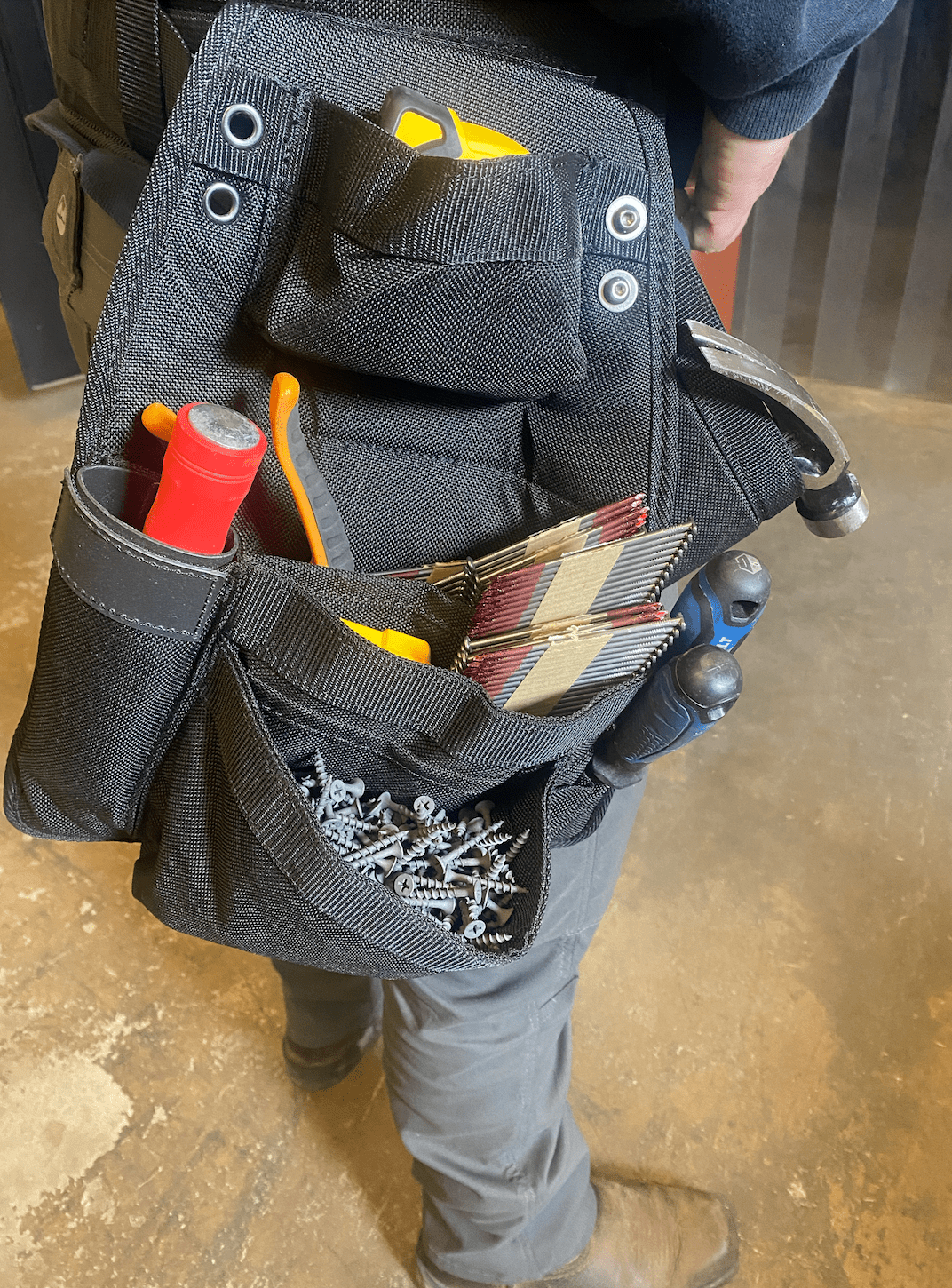 Perkins Builder Brothers Essential Tool Belt Tape and Chisel Pouch, Black - Perkins Builder Brothers