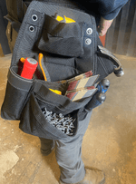 Perkins Builder Brothers Essential Tool Belt Tape and Chisel Pouch, Black - Perkins Builder Brothers