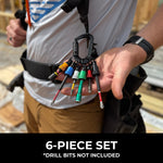 Perkins Builder Brothers PRO 6 - Piece Quick - Change Screwdriver Carabiner Bit Holder Set - Perkins Builder Brothers