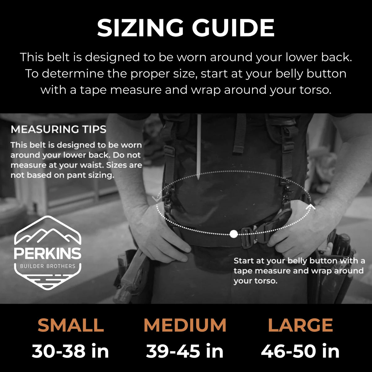 Perkins Essential Low Profile Toolbelt - Perkins Builder Brothers
