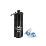 Perkins Builder Brothers 19dB Earplugs with Black Keyring Carrying Case, (includes 3 sizes) - Perkins Builder Brothers