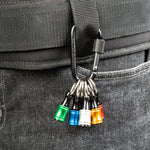 Perkins Builder Brothers 6 - Piece Quick - Change Screwdriver Carabiner Bit Holder Set - Perkins Builder Brothers