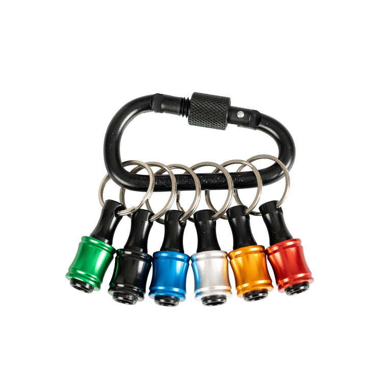 Perkins Builder Brothers 6 - Piece Quick - Change Screwdriver Carabiner Bit Holder Set - Perkins Builder Brothers